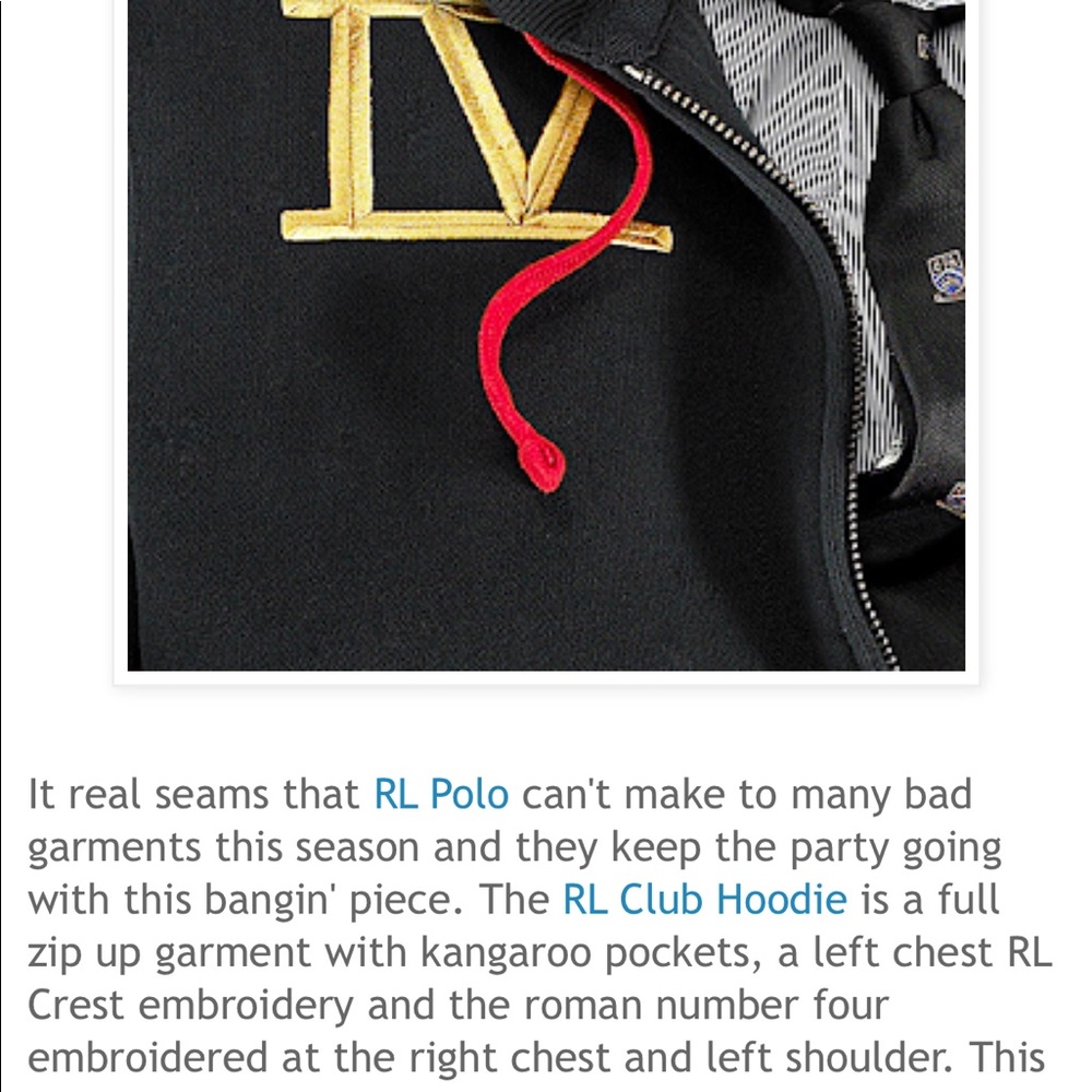 RL club hoodie